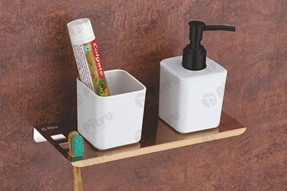 Tumbler Holder With Liquid Soap Dispenser