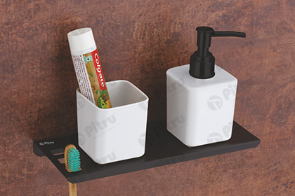 Tumbler Holder With Liquid Soap Dispenser