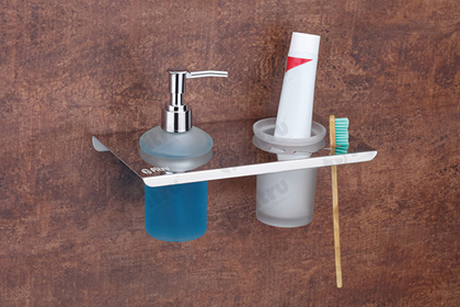 Tumbler Holder With Liquid Soap Dispenser